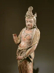 Kuan-yin de pie, Dinastía Yuan, 1282 (detalle)